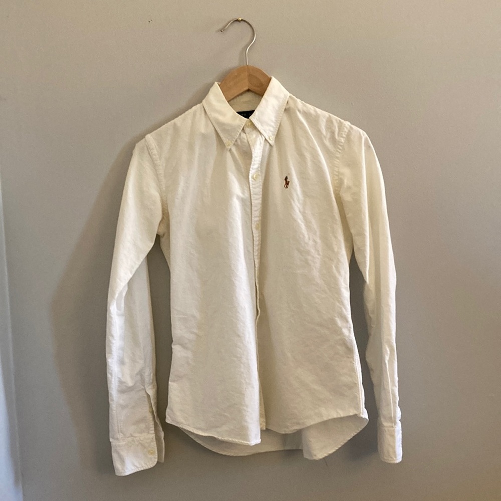 Button down, slim fit, Ralph Lauren dress shirt.